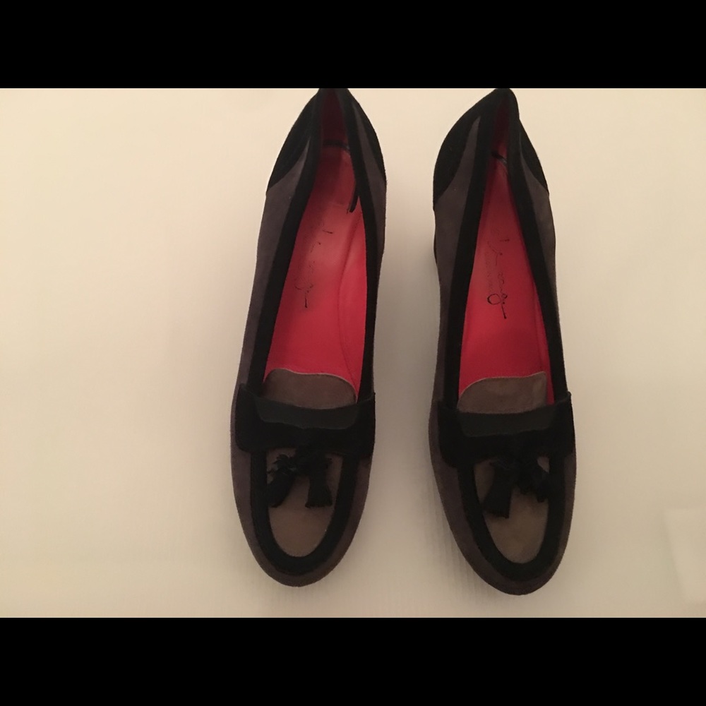 Pas de Rouge shoes size 42 Black and Grey suede